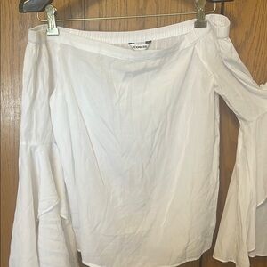 Express White Off-Shoulder Women's Top
